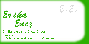 erika encz business card